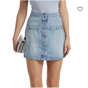 L'AGENCE Light Blue Mini Skirt